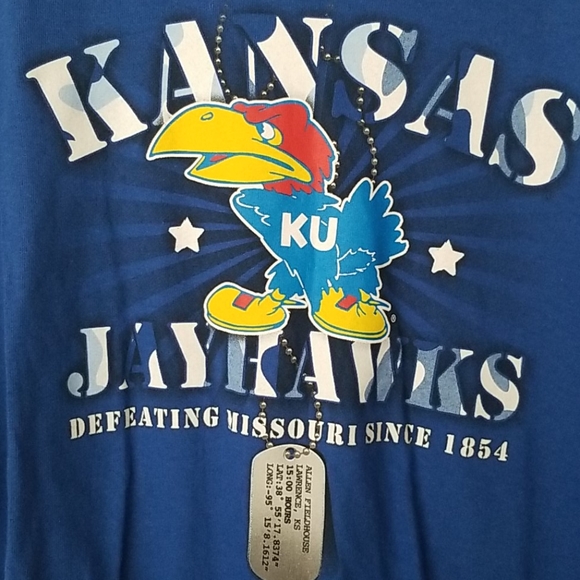 2/$10 Sale Kansas Jayhawks T-shirt - Picture 2 of 3